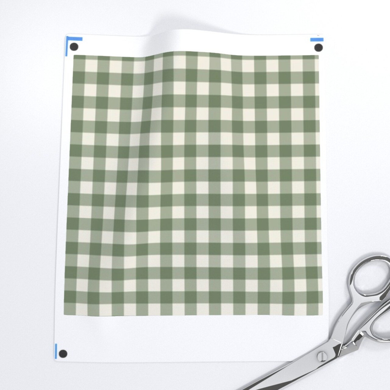 Rustic Small Scale Christmas Buffalo Check Plaid Classic Traditional Coordinates Green Gingham Cabincore Primitive Country Farmhouse Lodge Custom Printed Fabric by Spoonflower Various Fabrics by the Yard or Fat Quarter
